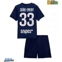 Paris Saint-Germain Warren Zaire-Emery #33 Hjemmedraktsett Barn 2025-26 Kortermet (+ Korte bukser)